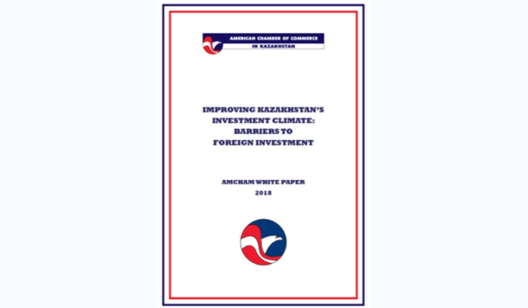 The cover of an AmCham Kazakhstan investment white paper