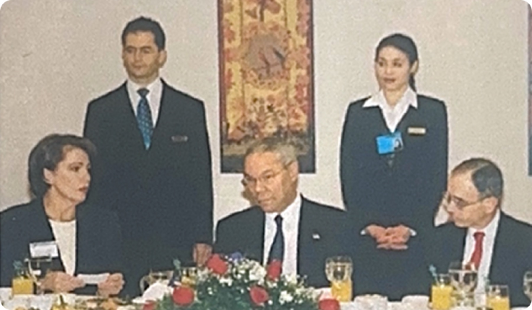 A head table at an AmCham Kazakhstan lunch in the early 2000s